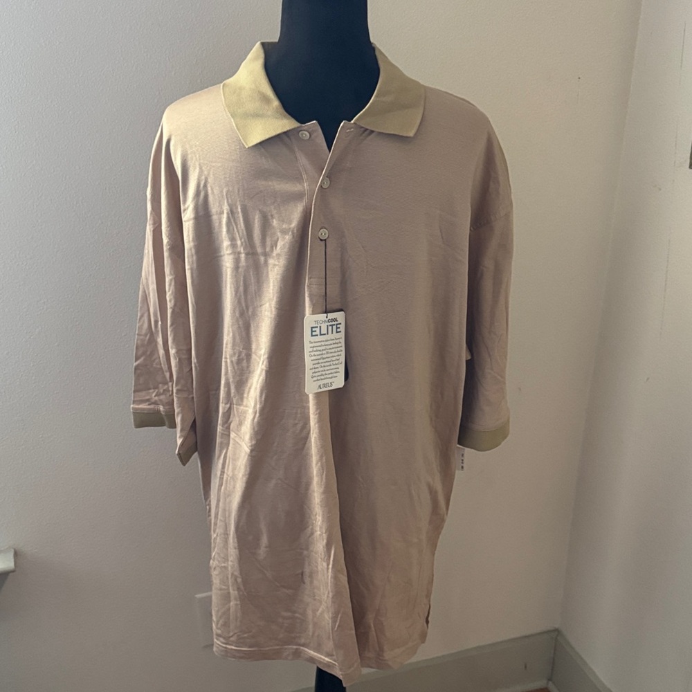 Aureus Technicool Elite flush tan polo shirt‎ Men's Sz XXL new